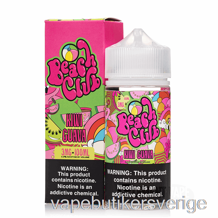 Vape Sverige Kiwi Guava - Beach Club - 100ml 0mg